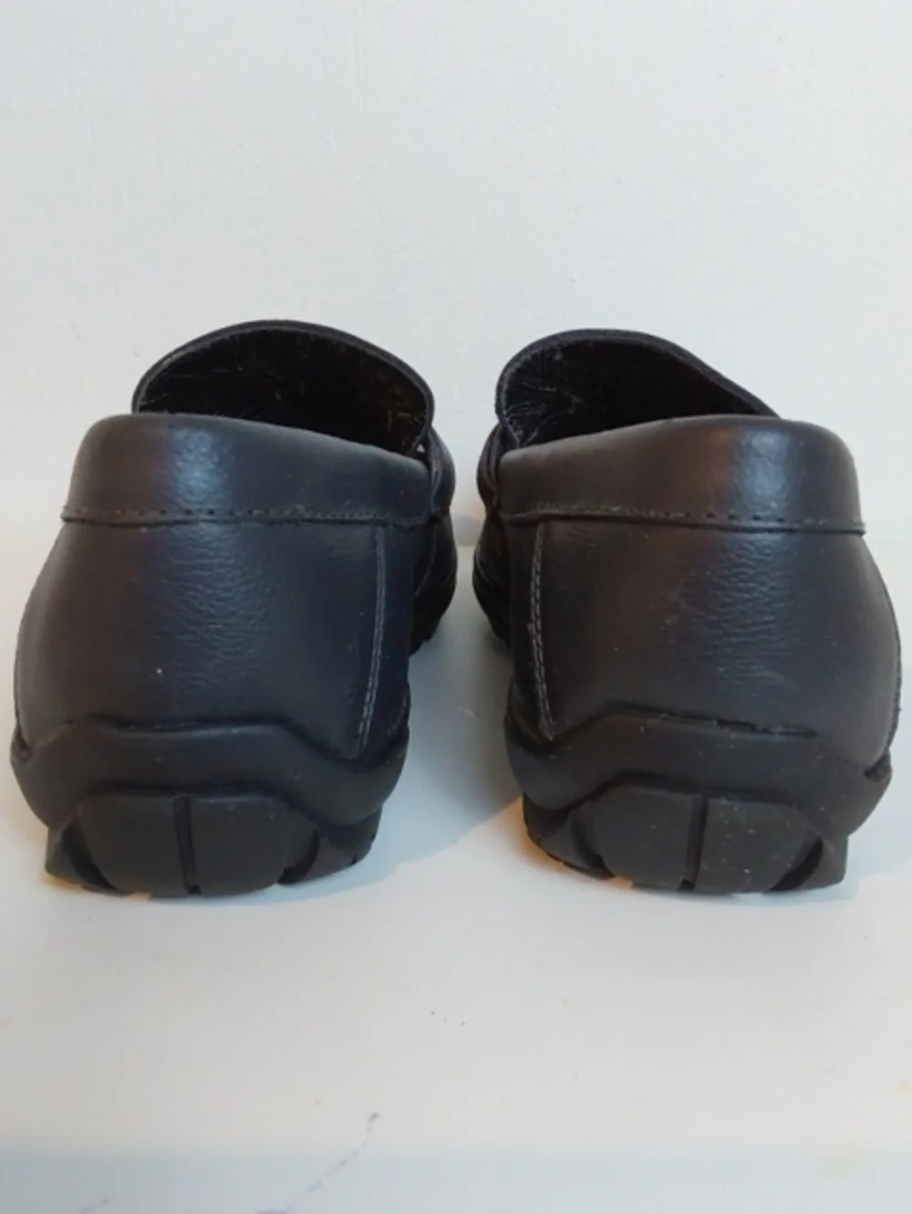 Calvin Klein| Men's Black Leather Quinlan Driving Loafers Mocs Luxe Sz.9.5
